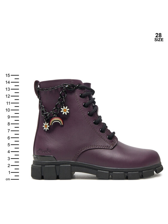 Clarks Clarks Kozaki Evyn Charm O. 26179029 Fioletowy