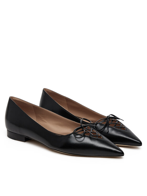 MALONE SOULIERS MALONE SOULIERS Baleriny Hedy Flat 10-4 Czarny
