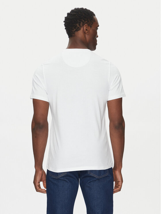 Barbour Barbour T-Shirt Preppy MTS0502WH11 Biały Tailored Fit