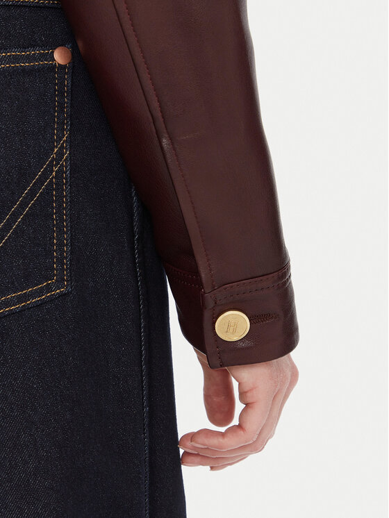 Tommy Hilfiger Tommy Hilfiger Odinė striukė WW0WW46861 Vyšninė Regular Fit