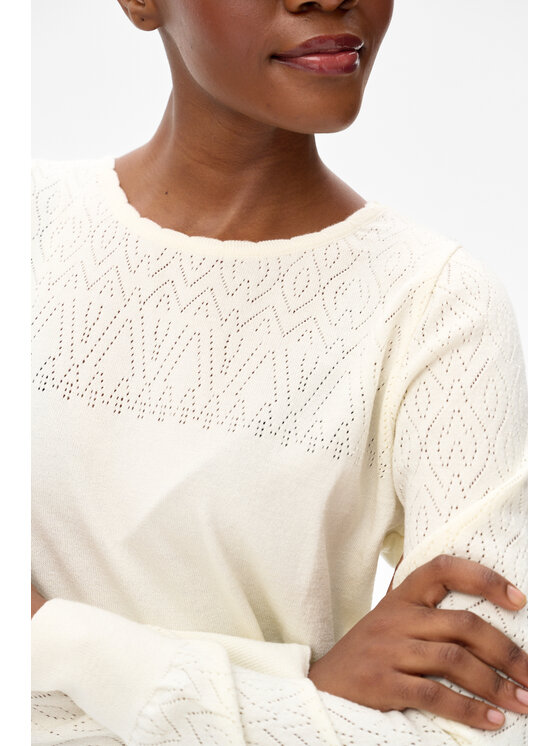 blue shadow blue shadow Sweter Whity Écru Regular Fit