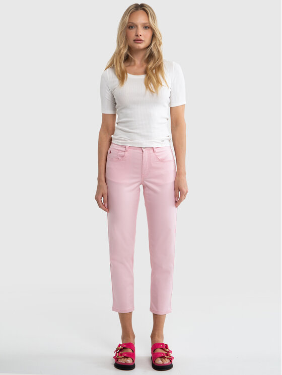 BIG STAR BIG STAR Spodnie materiałowe LUCIA Różowy Tapered Fit