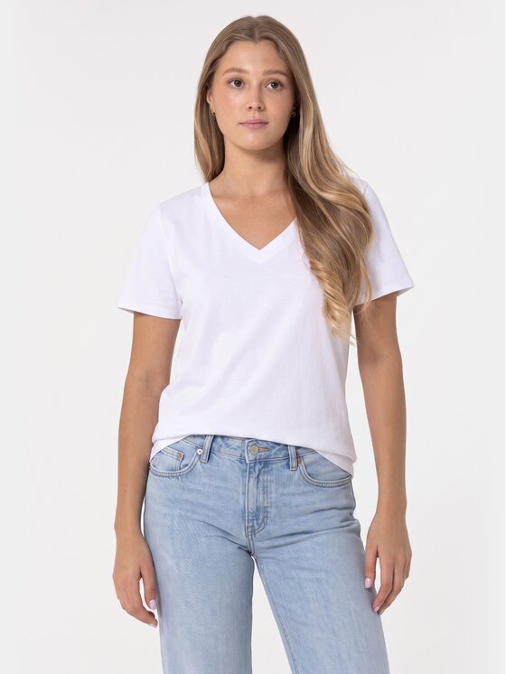 BASICLO BASICLO T-Shirt BSL-005-01 Biały Regular Fit