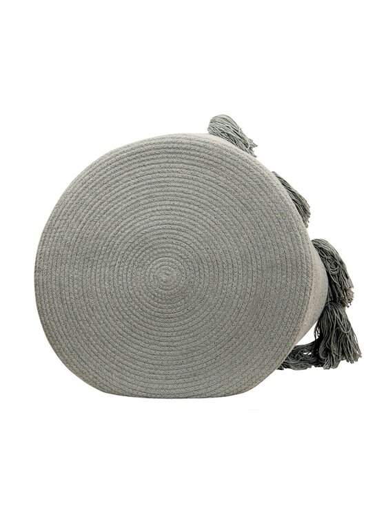 Lorena Canals Lorena Canals Przechowywanie Kosz Basket Tassels Light Grey Szary