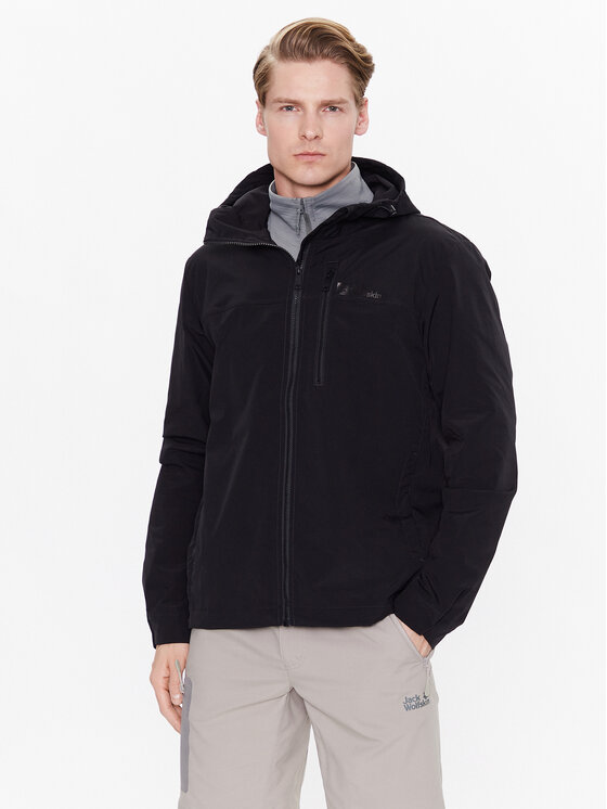 Jack Wolfskin Jack Wolfskin Geacă de vânt Desert Wind 1306412 Negru Regular Fit