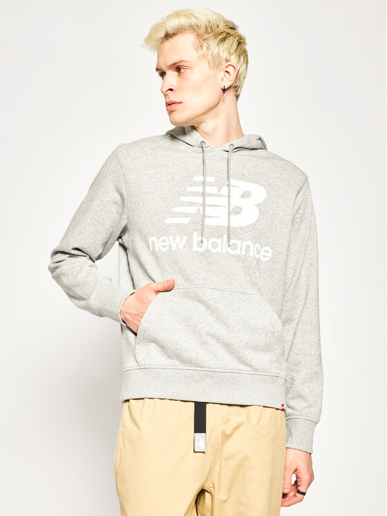 New Balance New Balance Суитшърт Essential Stacked Pogo MT91547 Сив Relaxed Fit