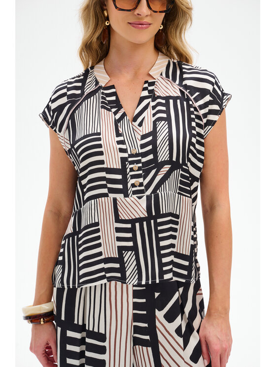 blue shadow blue shadow Bluzka Softly Czarny Regular Fit