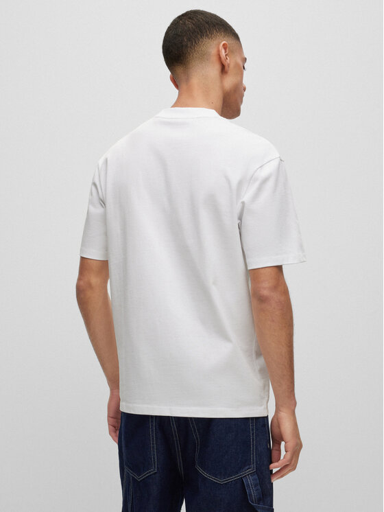 HUGO Hugo Marškinėliai Dapolino 50488330 Balta Relaxed Fit