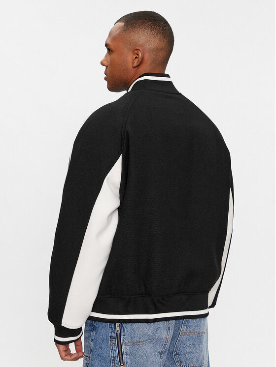 Tommy Jeans Tommy Jeans Bunda pro přechodné období Tjm Wool Varsity Bomber DM0DM17884 Černá Regular Fit