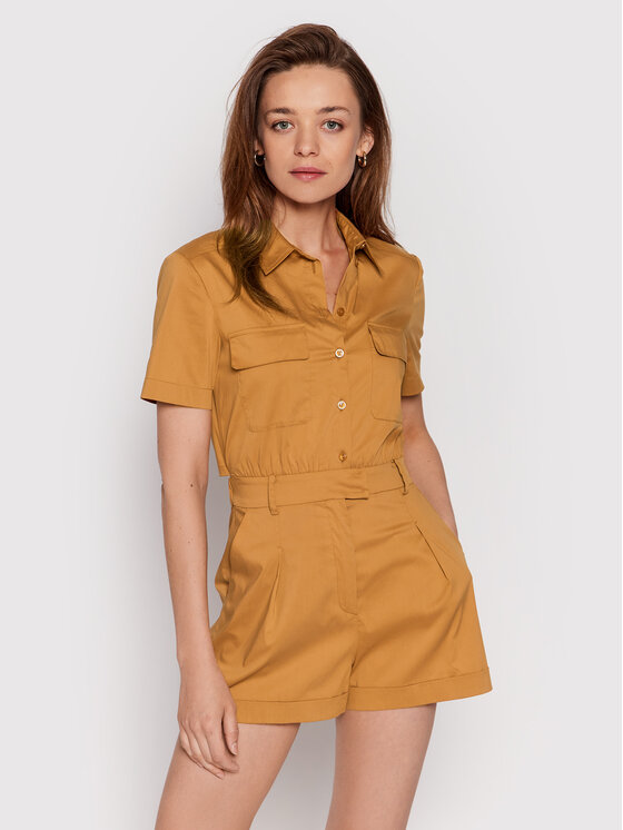 Patrizia Pepe Гащеризон 2T0004/A23-B737 Кафяв Regular Fit