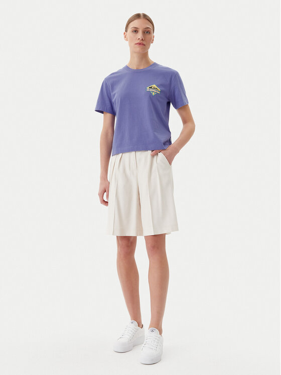 Quiksilver Quiksilver Marškinėliai EQWZT03181 Violetinė Relaxed Fit