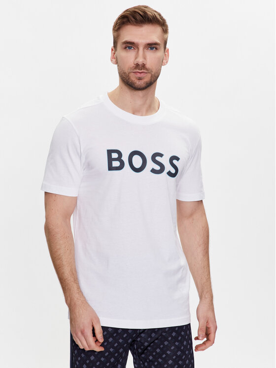 Boss T-krekls 50488793 Balts Regular Fit