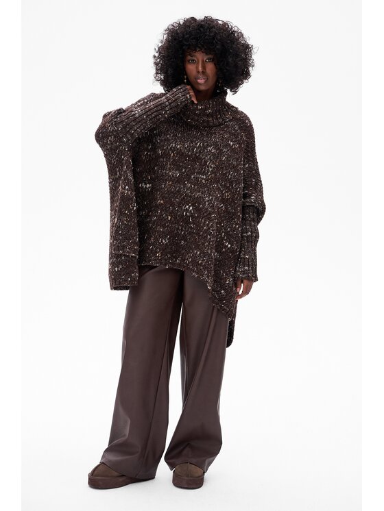 blue shadow blue shadow Sweter Tris Brązowy Regular Fit