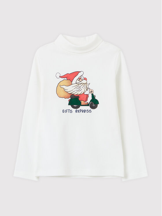 OVS OVS Krekls ar augstu apkakli 1348832 Balts Regular Fit