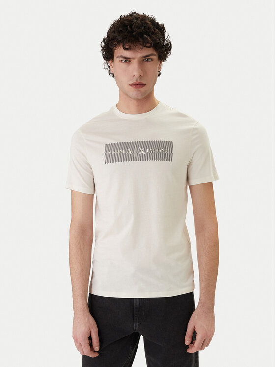 Armani Exchange Armani Exchange Tričko XM002472 AF10356 U1074 Écru Slim Fit