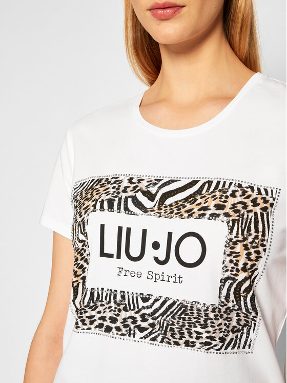 Liu Jo Liu Jo T-krekls WF0128 J5003 Balts Regular Fit