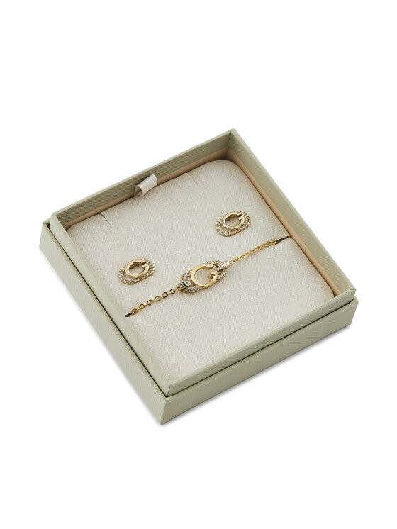 Guess Guess Zestaw bransoletka i kolczyki JUBS04 693JW Złoty
