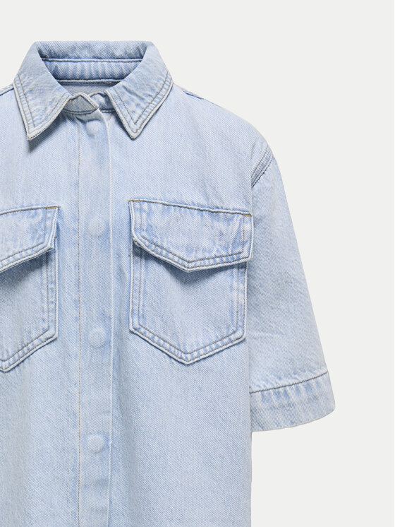 Kids ONLY Kids ONLY Džínové šaty Sophie 15344561 Modrá Oversize