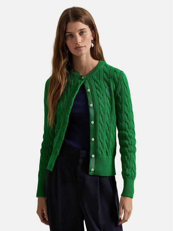 Polo Ralph Lauren Kardigán 211891643020 Zelená Regular Fit