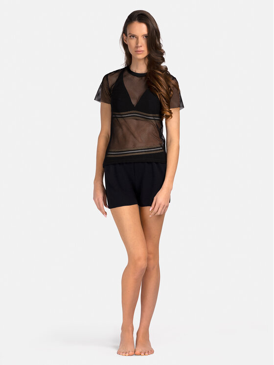 Miss Lou Miss Lou Blusa O-MM1-CZ Nero