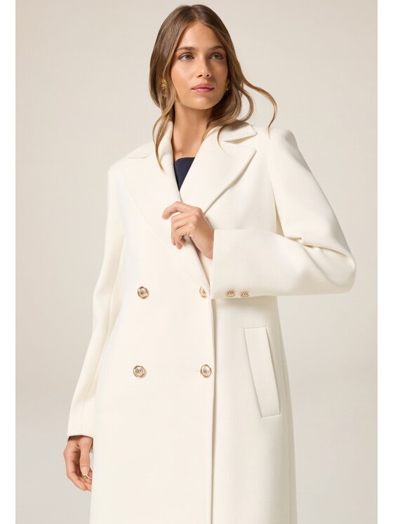 Oltre Oltre Cappotto 0079R000474N011 Bianco Baggy Fit