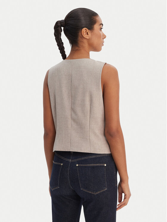 ONLY ONLY Kostiuminė liemenė Linda 15336753 Smėlio Regular Fit