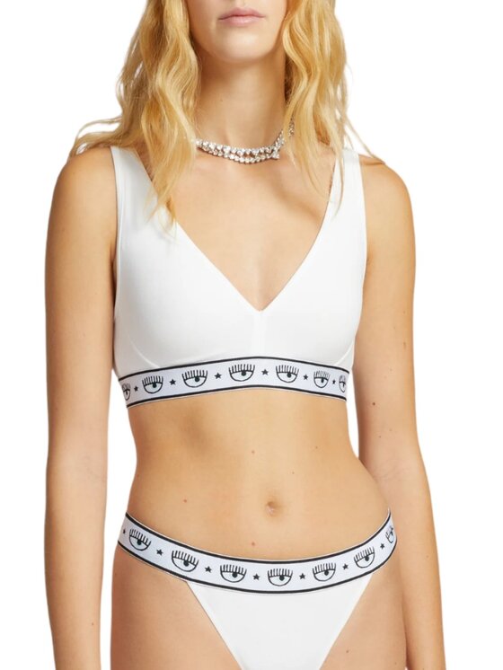 Chiara Ferragni Chiara Ferragni Reggiseno Reggiseno Chiara Ferragni Logomania Bianco