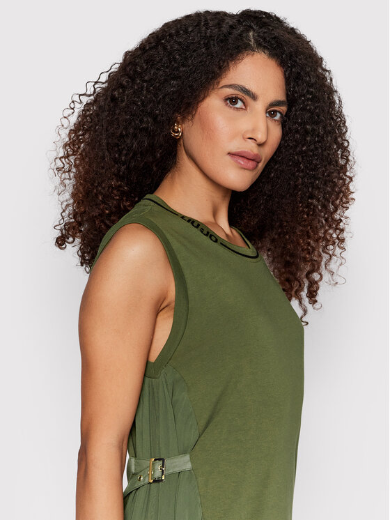 Liu Jo Sport Liu Jo Sport Haljina za svaki dan TA2180 J0088 Zelena Regular Fit