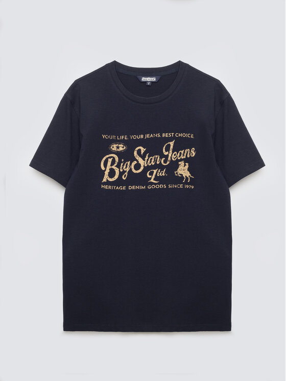 BIG STAR BIG STAR T-Shirt ELLER Granatowy Basic Fit