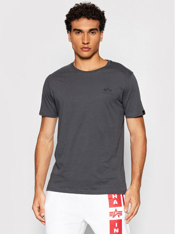 Alpha Industries Alpha Industries T-Shirt Basic Small Logo 188505 Šedá Regular Fit