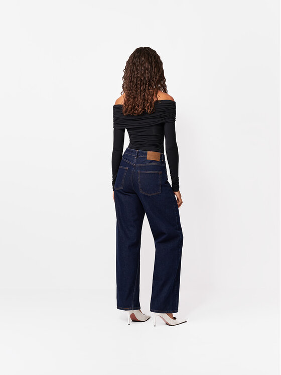 La Mania La Mania Jeansy UMI Tmavomodrá Basic Fit