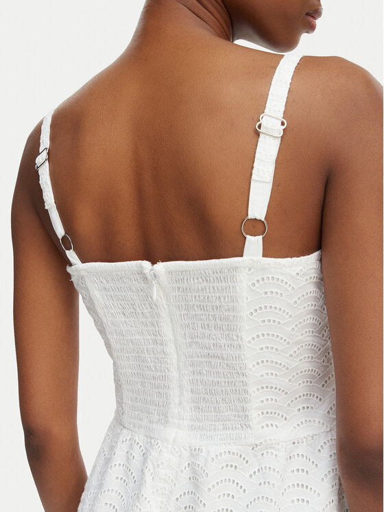 Guess Guess Лятна рокля W6GK44 W1884 Бял Regular Fit
