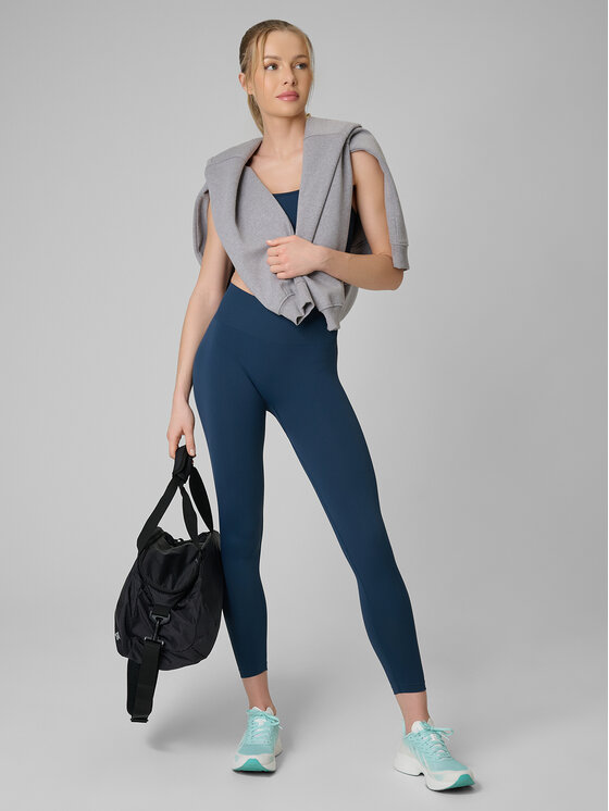 4F 4F Legginsy BASIC+ Turkusowy Slim Fit
