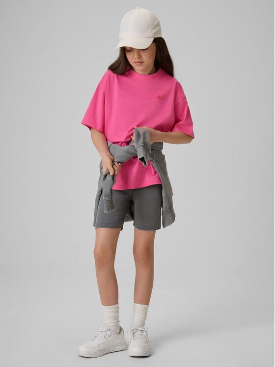 4F 4F T-Shirt SUMMER SPLASH Różowy Loose Fit