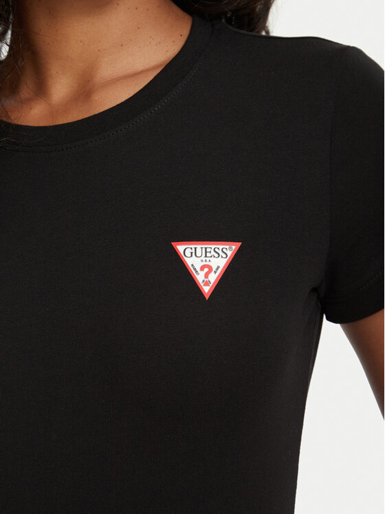 Guess Guess T-krekls W2YI44 J1314 Melns Slim Fit