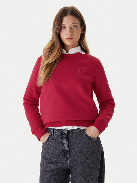 Tommy Jeans Tommy Jeans Džemperis ar kapuci Flag DW0DW19959 Rozā Regular Fit