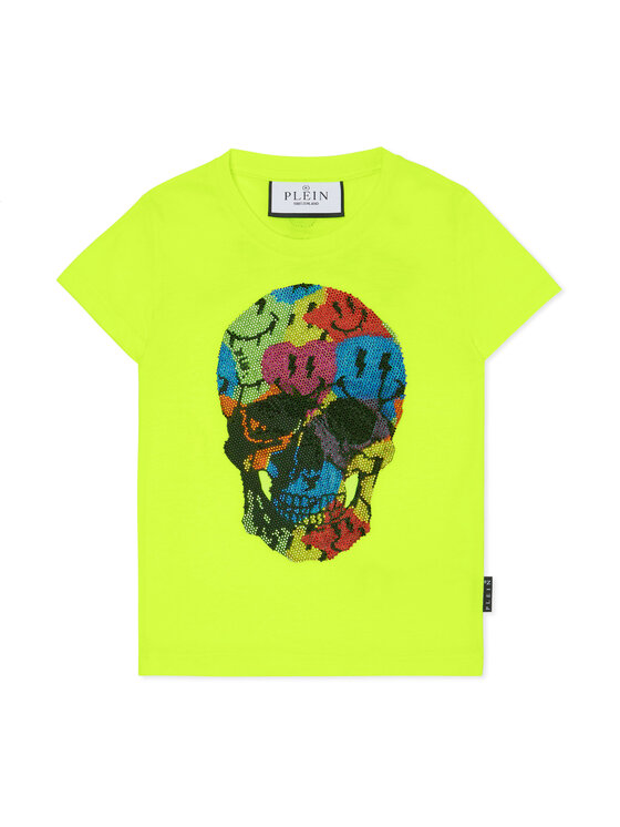 PHILIPP PLEIN PHILIPP PLEIN T-Shirt 27817 Żółty Regular Fit