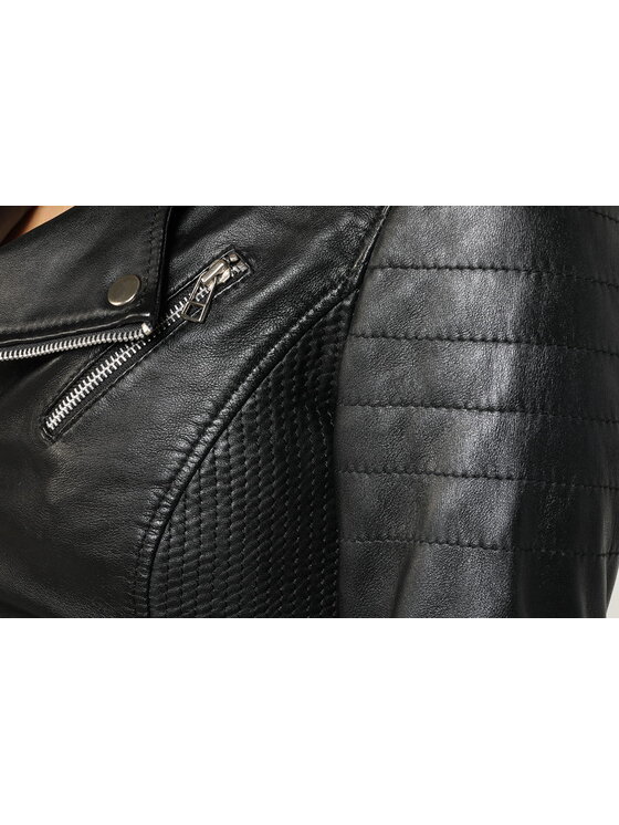 David Ryan David Ryan Kurtka skórzana VICKY Czarny Regular Fit