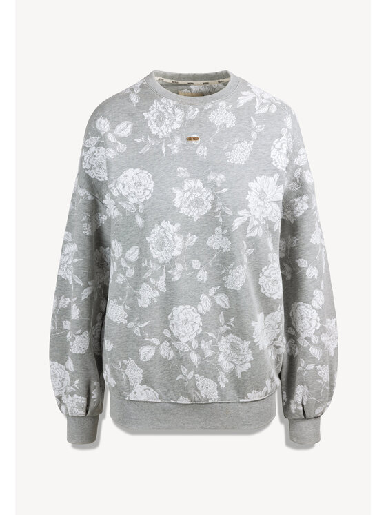 BIZUU BIZUU Halenka PULLA FLORAL OVERSIZED BLOUSE Šedá Standard Fit