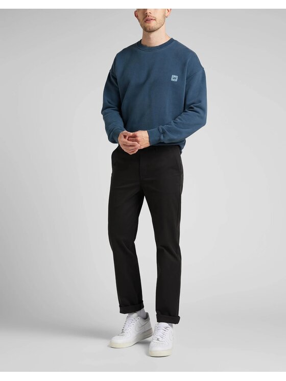 Lee Lee Chinosy Regular Chino Czarny Chino Fit