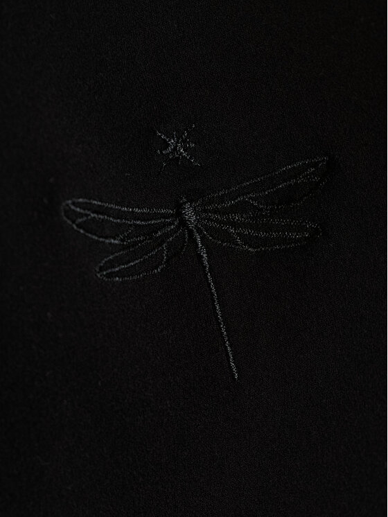 4F 4F Bluzka DRAGONFLY Czarny Slim Fit