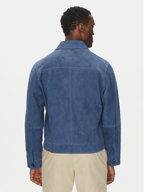 BOSS BOSS Geacă de piele H-Malbano5 50528014 Albastru Regular Fit