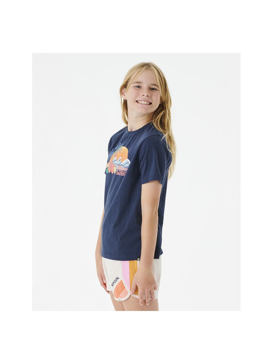 Rip Curl Rip Curl T-Shirt Low Tide Tee- Girl Niebieski Regular Fit