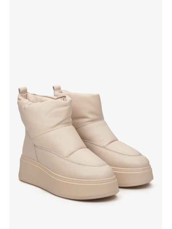 Estro Estro Μπότες Χιονιού ER00112428 Μπεζ