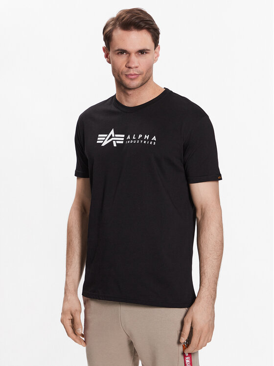 Alpha Industries Set de tricouri Alpha Label 118534 Negru Regular Fit
