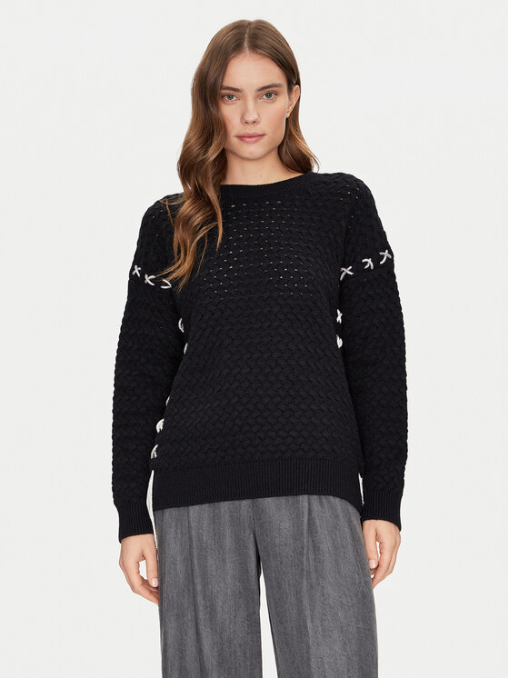 Guess Guess Πουλόβερ W5RR13 Z3KY0 Μαύρο Regular Fit