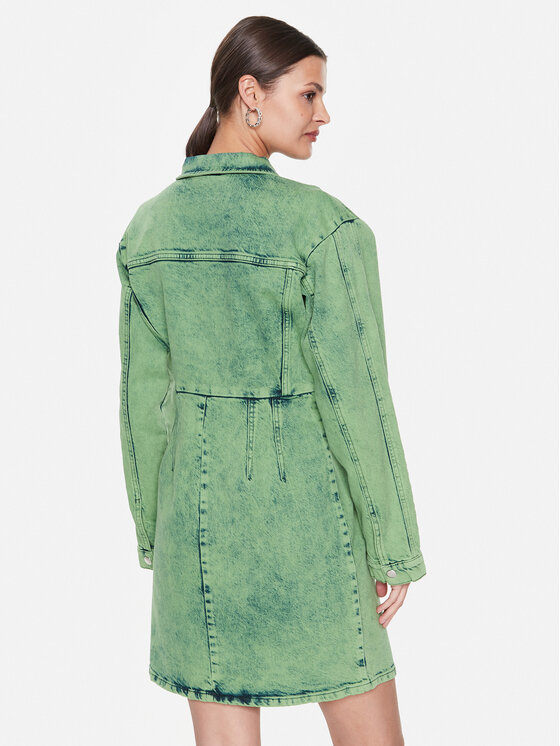 Gestuz Gestuz Džínové šaty Skyegz 10906800 Zelená Regular Fit