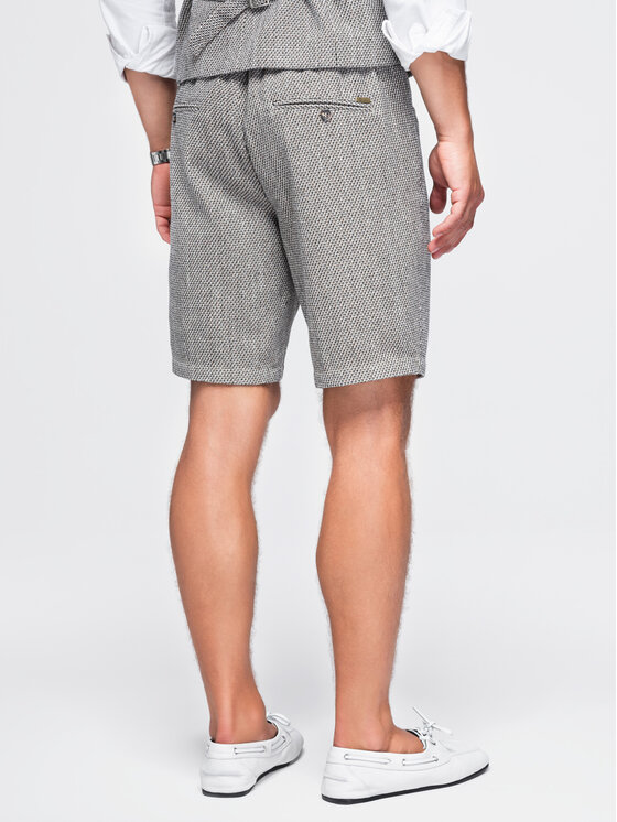 Ombre Ombre Szorty materiałowe OM-SRCS-0189 Brązowy Regular Fit
