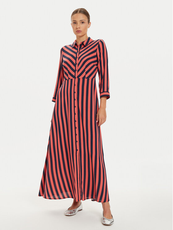 YAS Vestito chemisier Savanna 26022663 Rosso Loose Fit, taglia : S