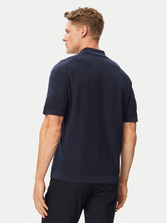 Tommy Hilfiger Tommy Hilfiger Polo MW0MW43246 Granatowy Regular Fit